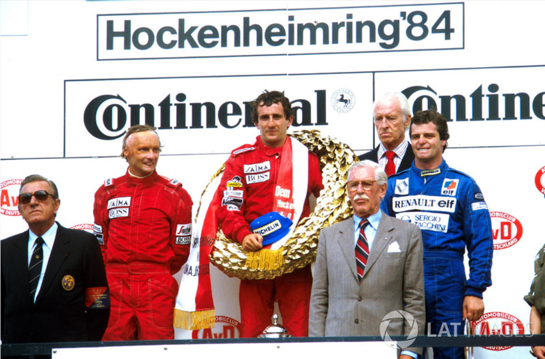 Prost - Lauda - Warwick -Hockenheimring -1984