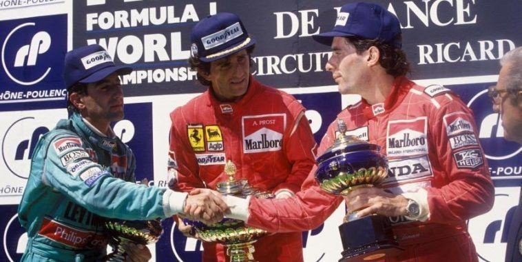 Alain Prost -  Yvan Capelli - Ayrton Senna - Grand Prix de France 1990