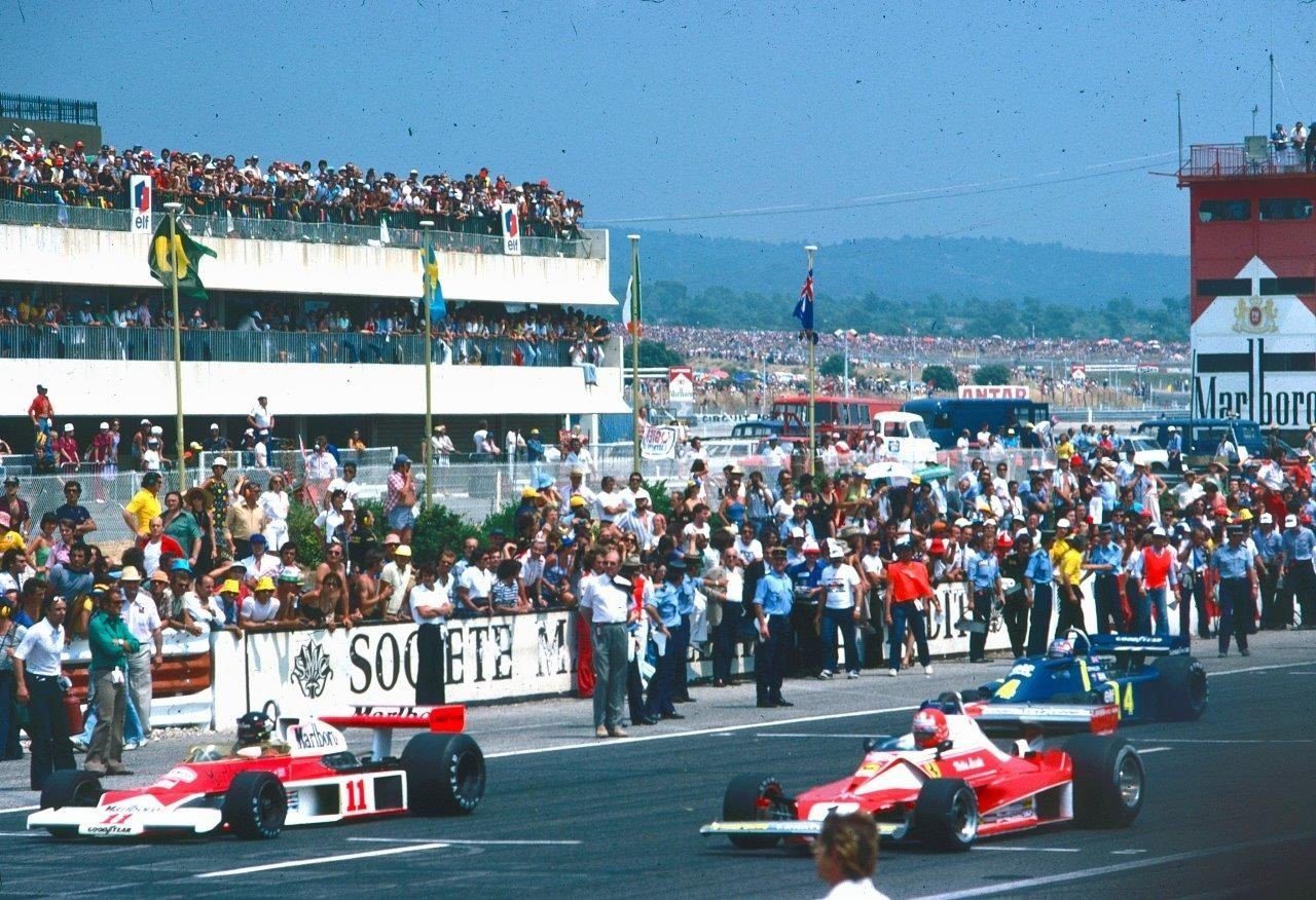 GP France 1976 Paul Ricard - Grille de départ - James Hunt - Niki Lauda © Olivier ROGAR