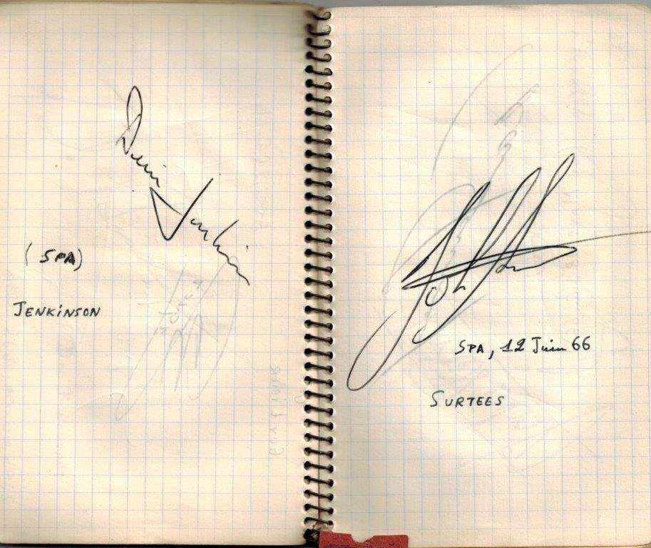 Autographes de pilotes