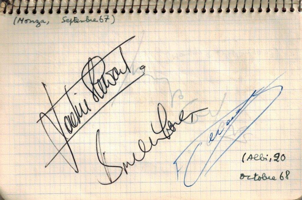 AUTOGRAPHES DES PLUS CÉLÈBRES PILOTES AUTOMOBILES 1958 | Kaufen auf